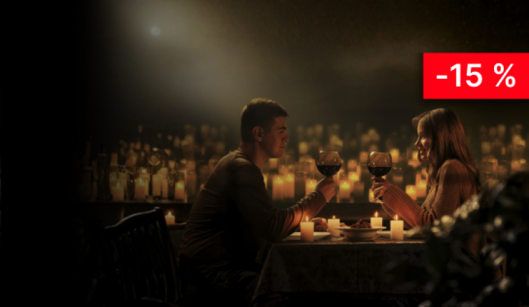 Naujiena! Vakarienė<br>žvakių šviesoje