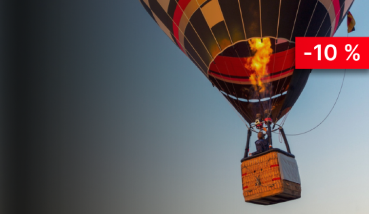 Skrydis oro balionu<br>virš Trakų