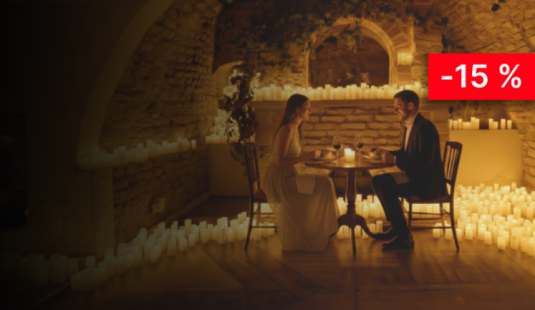 Vakarienė tūkstančio<br>žvakių šviesoje