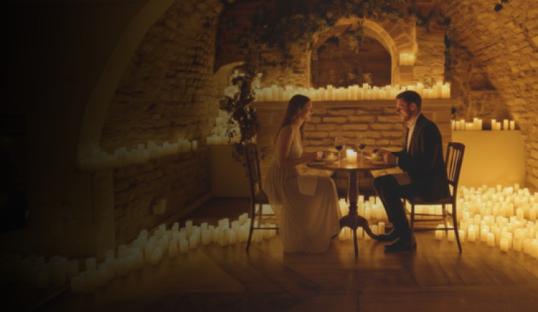 Vakarienė tūkstančio<br>žvakių šviesoje