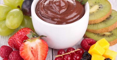 Gėrimų fontanas ir karštas šokoladas su vaisiais #1