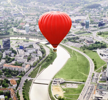 Skrydis oro balionu virš Vilniaus arba Trakų dviem su „Pramogos Ore“ 