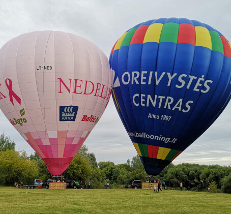 Skrydis oro balionu dviem virš Vilniaus, Trakų, Molėtų, Ukmergės arba Kauno
