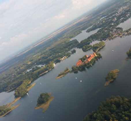 Apžvalginis mokomasis skrydis Kaunas - Trakai - Kaunas trims