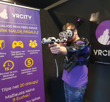 Laisvalaikis virtualios realybės erdvėje  „VR CITY“  