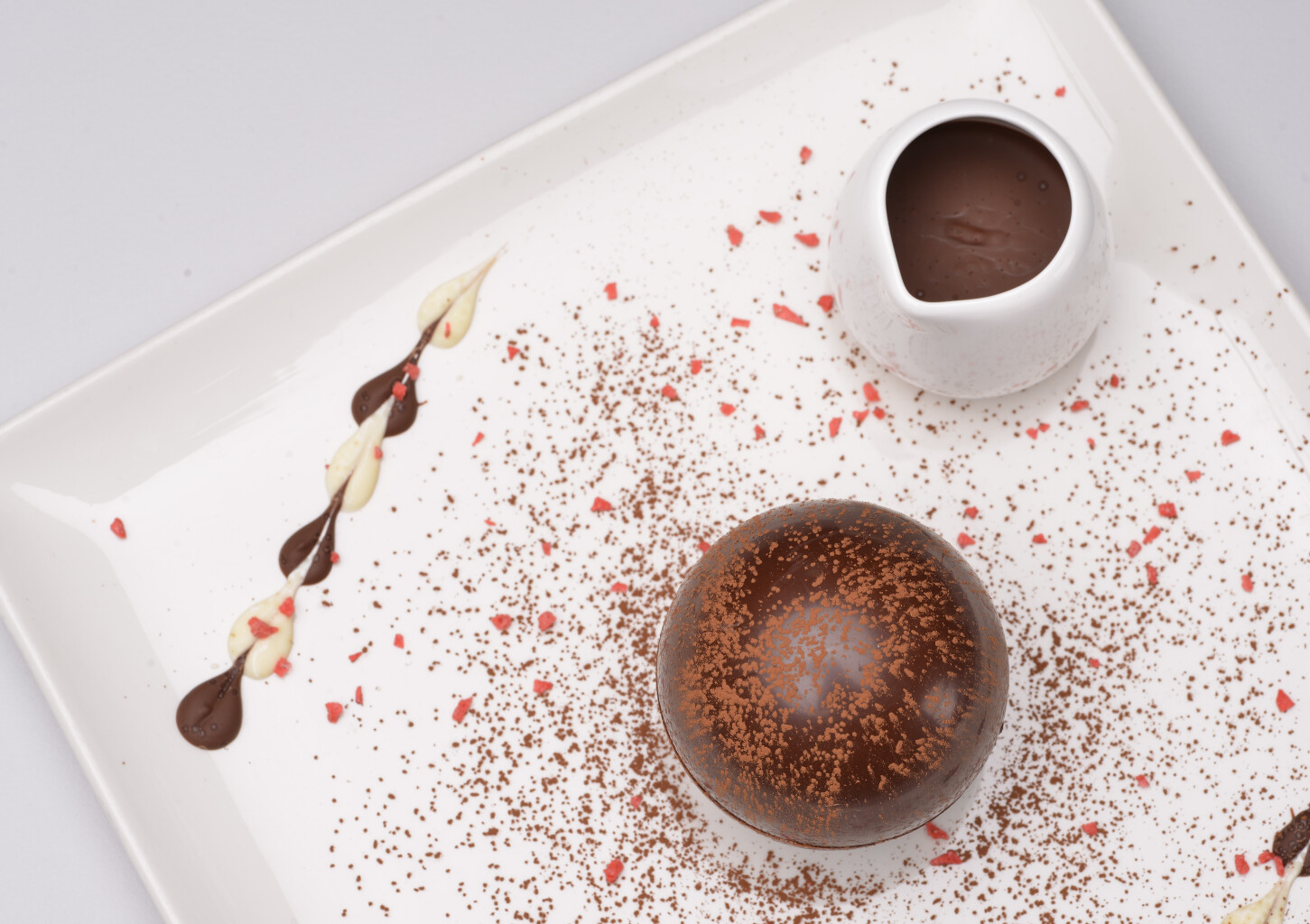 Tirpstantis šokoladinis burbulas dviem