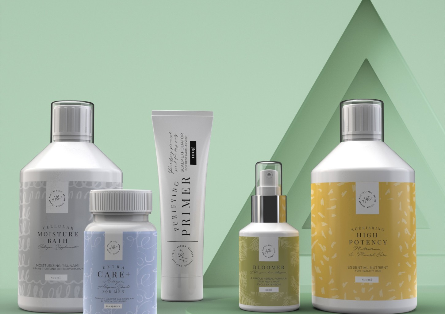 Rinkinys plaukams „HLC+ FORTE PLIUS“ vyrams