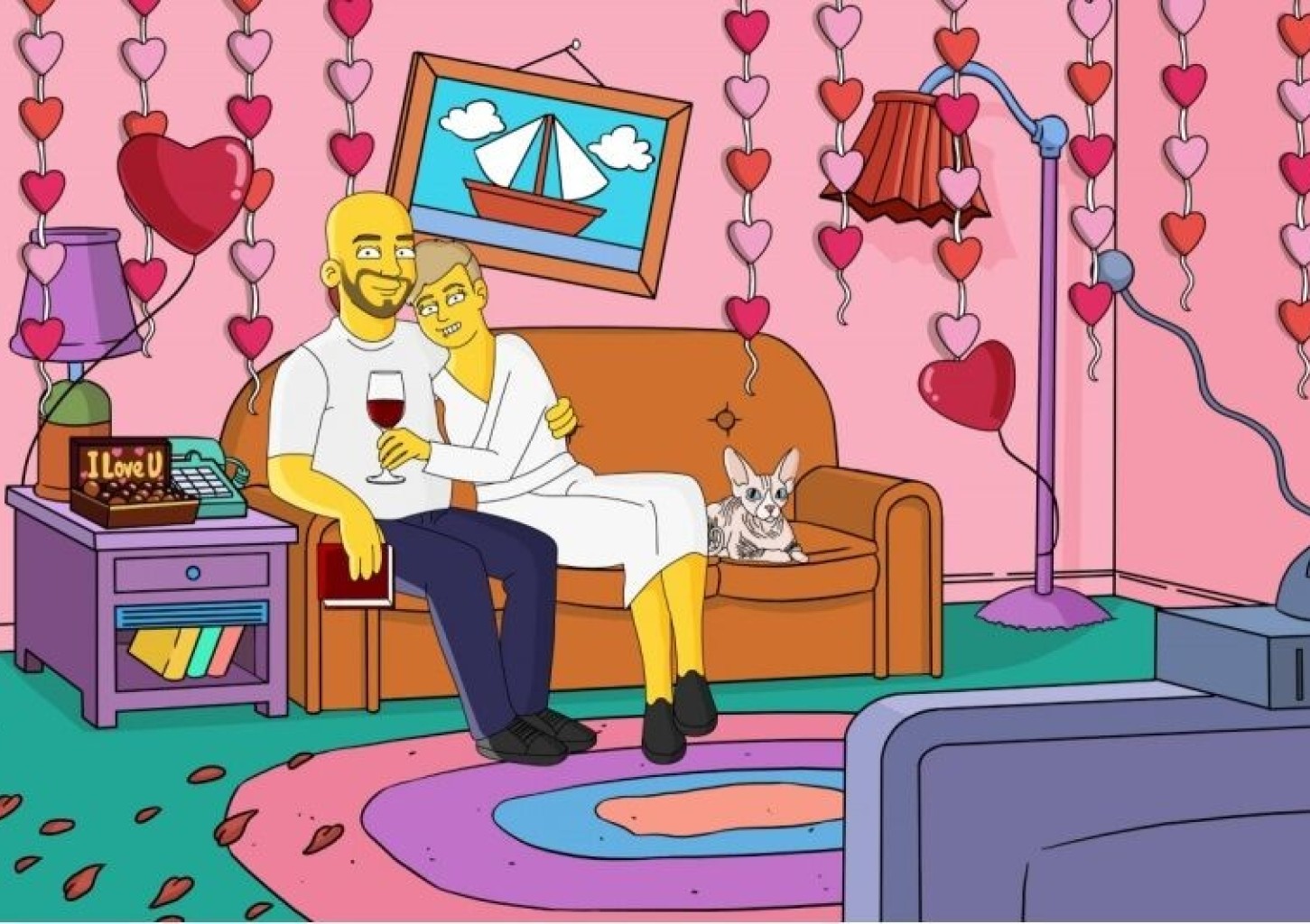 „Simpsonų“ portretas pagal Jūsų nuotrauką (2 asm. portretas visu ūgiu)