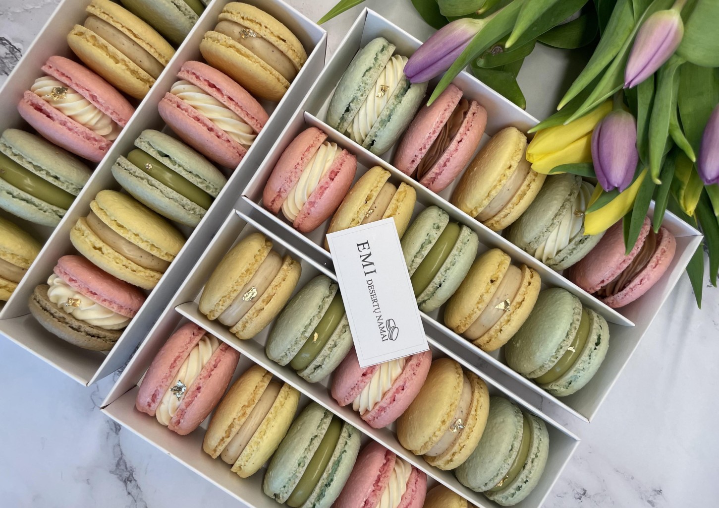 Prancūziški macaroons sausainiai „EMI“