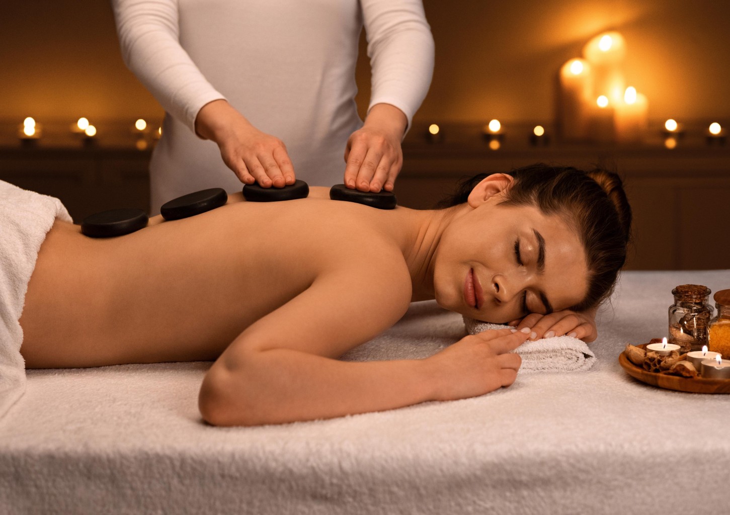 Karštų akmenų aromaterapinis masažas „QI Anmo“ 
