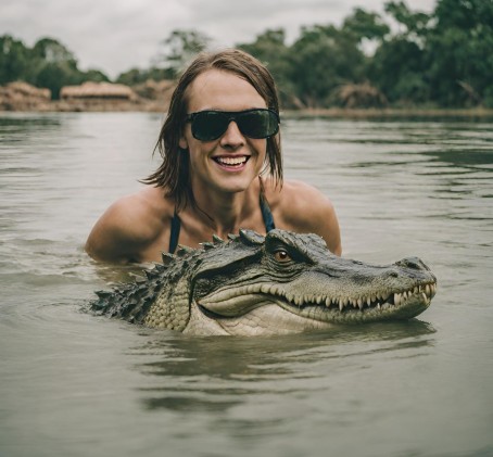 Ekstremalus pasiplaukiojimas su krokodilais dviem