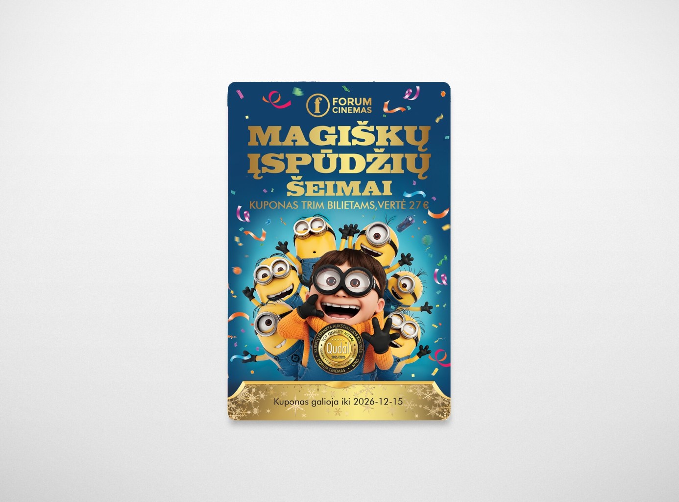 Šventinis  FORUM CINEMAS kino kuponas šeimai