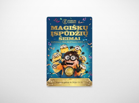 Šventinis  FORUM CINEMAS kino kuponas šeimai