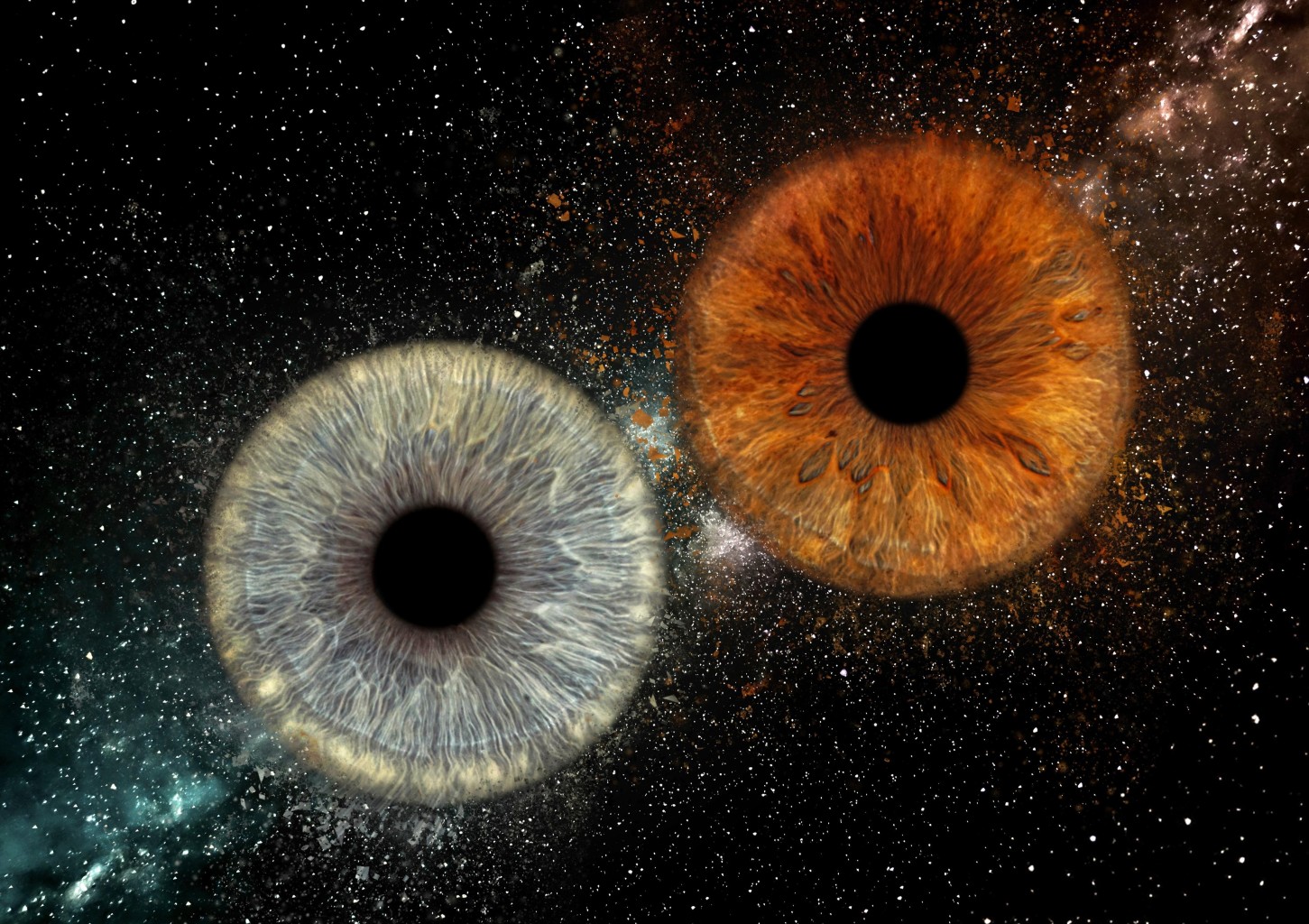 Skaitmeninė 2 akių rainelių nuotrauka studijoje „EyeArt“